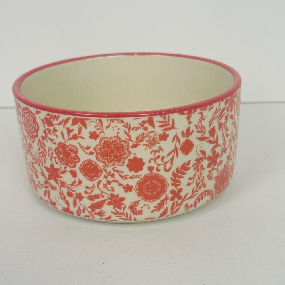The Pioneer Woman Bowl Red Floral Cream Stoneware Country Farmhouse Excellent